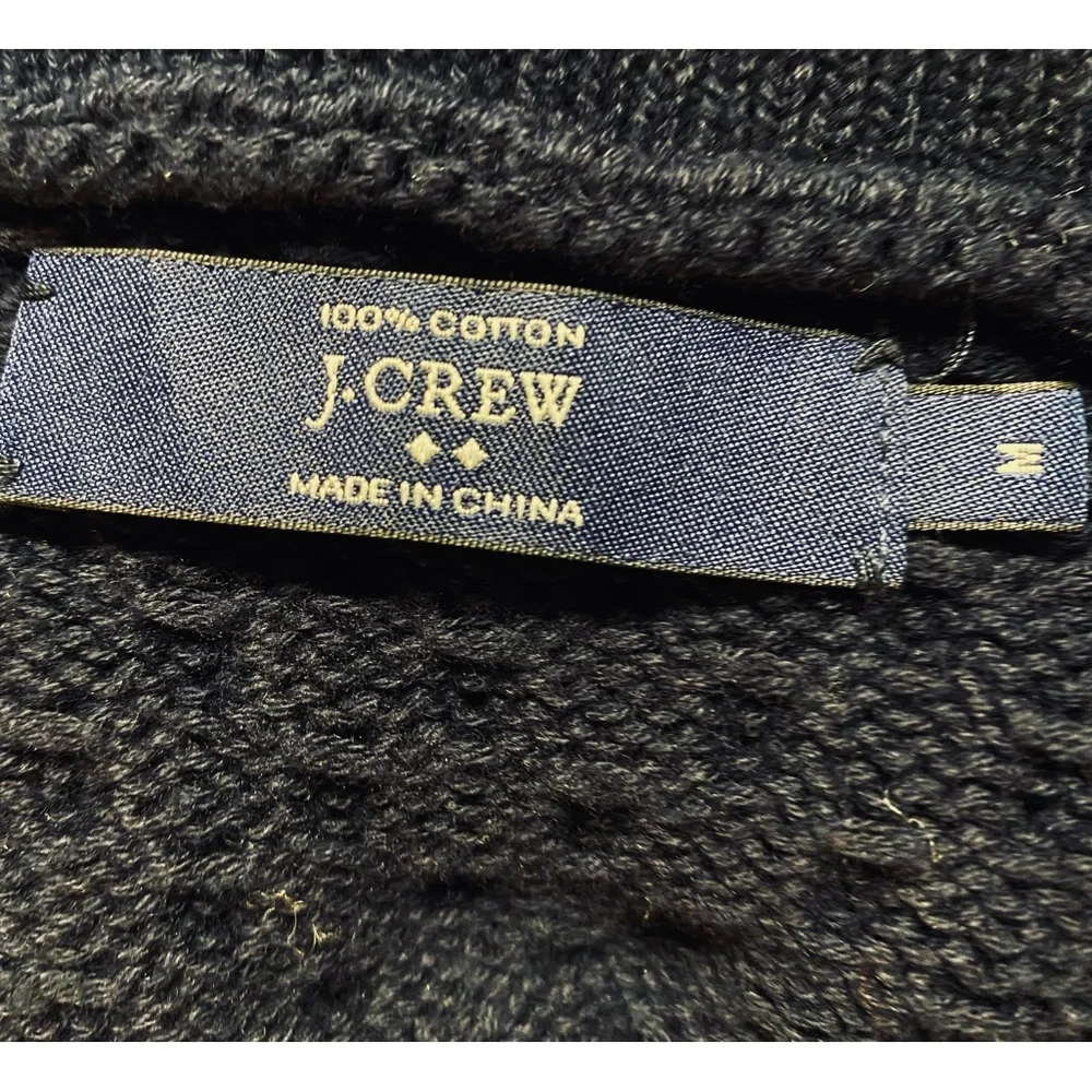 EUC J. Crew Mens Shawl Neck Sweater SZ M Navy